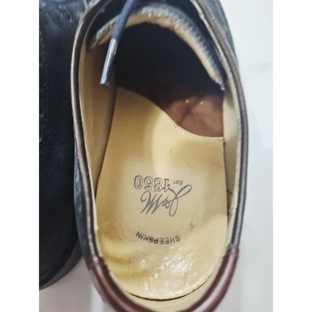 Johnston Murphy J&M 27-2237 Blue Oxford Sheep Skin Casual Shoes Men's Size 10.5M